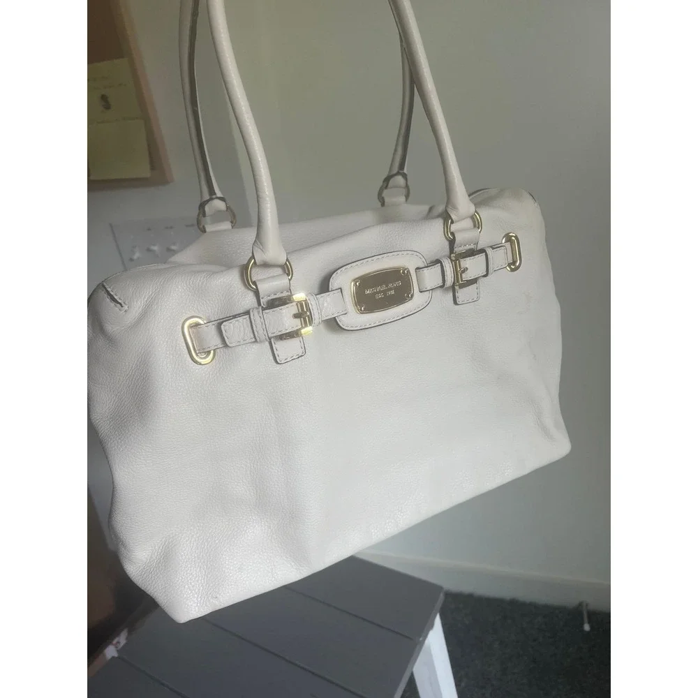 Michael Kors large tote purse‎ bag cream gold